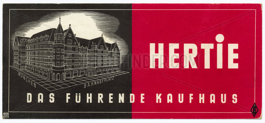 Werbeschild Hertie  1949