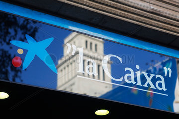 Barcelona  Spanien  Filiale der Bank la Caixa