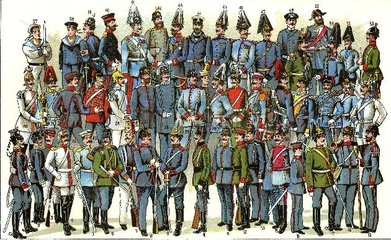 Uniformen der deutschen Armee  um 1902