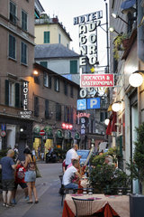 Genua  Italien  Hotels und Restaurants in der Altstadt