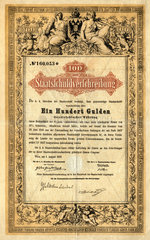 oesterreichische Staatsschuldverschreibung 1868