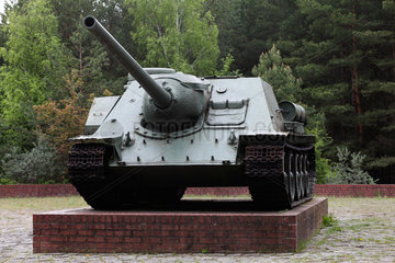 Ravensbrueck  Deutschland  Panzer der Sowjetischen Armee in Ravensbrueck