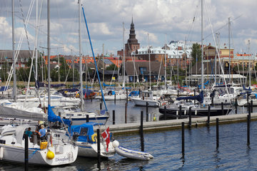 Ystad  Schweden  der Yachthafen in Ystadt