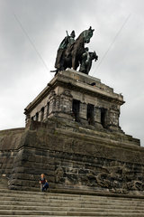 Koblenz  Deutschland  das Kaiser-Wilhelm-I.-Denkmal am Deutschen Eck