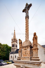 Brandivy  Frankreich  eine religioese christliche Statue