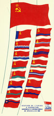 sowjetische Staatsflagge  Flaggen der Sowjetrepubliken  1958