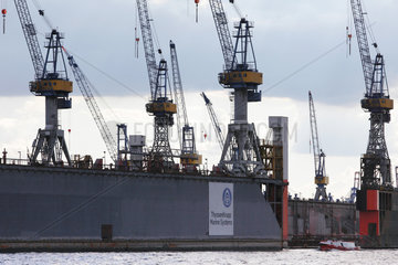 Hamburg  Deutschland  leere Docks im Hamburger Hafen