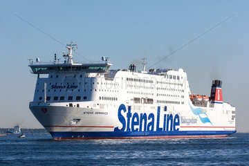 Kiel  Deutschland  die Faehre Stena Germanica laeuft aus dem Kieler Hafen aus