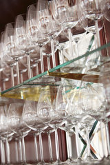 Berlin  Deutschland  Weinglaeser stehen in einem Glasregal