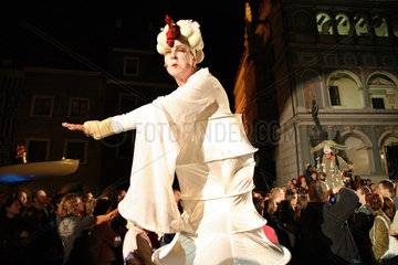 Poznan  Polen  die hollaendische Gruppe GAJES beim jaehrlichen Malta Theater Festival