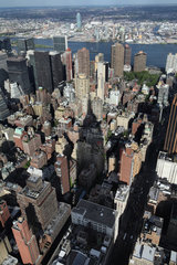 New York City  USA  Blick vom Empire State Building Richtung Osten