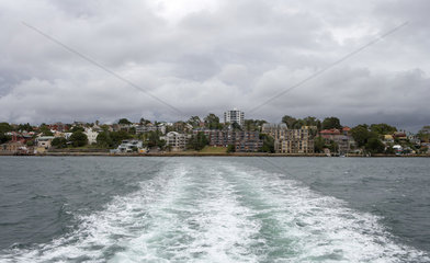Sydney  Australien  Blick nach Balmain East von einer Faehre