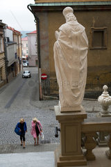 Przemysl  Polen  Skulptur vor der griechisch-katholischen Kirche von Przemysl
