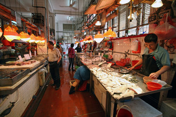 Macau  China  Fischverkauf