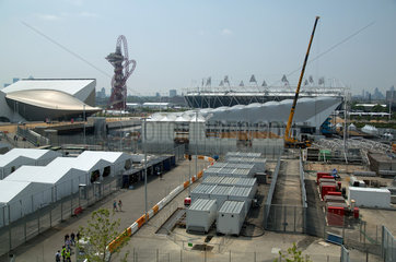 London  Grossbritannien  Blick ueber den neuen Olympiapark