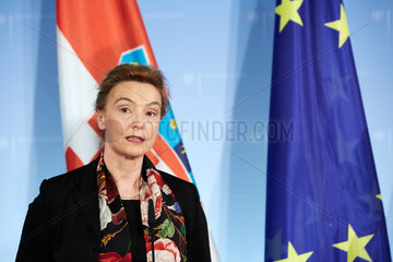 Berlin  Deutschland - Marija Pejcinovic-Buric  kroatische Ministerin fuer auswaertige Angelegenheiten und Euorpaeische Integration.