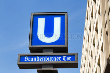 Berlin  Deutschland  U-Bahnstation Brandenburger Tor