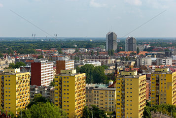 Breslau  Polen  Stadtuebersicht  Blick auf den Stadtteil Szczytniki (Scheitnig)