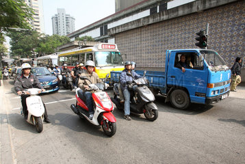 Macau  China  Strassenverkehr