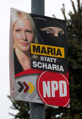 Cottbus  Deutschland  Wahlplakat der NPD
