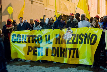 Genua  Italien  Demonstrationszug von Migranten in Italien