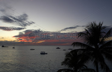 Holetown  Barbados  Sonnenuntergang auf Barbados