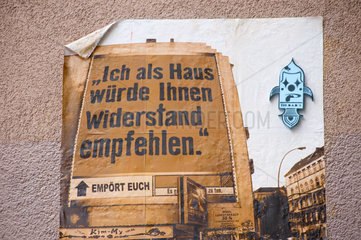 Berlin  Deutschland  Slogan: Ich als Haus wuerde Ihnen Widerstand empfehlen