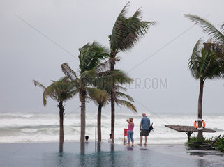 Da Nang  Vietnam  Taifun am China Beach