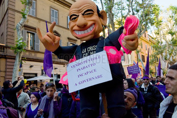 Rom  Italien  Demonstration gegen Silvio Berlusconi
