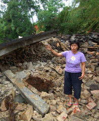 China  Xingning Stadt  Guangdong Provinz  Erdrutsch nach starken Regenfaellen