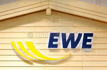Essen  Deutschland  Firmenlogo der EWE AG auf der E-world energy & water Messe