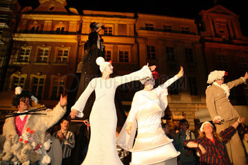 Poznan  Polen  die hollaendische Gruppe GAJES beim jaehrlichen Malta Theater Festival