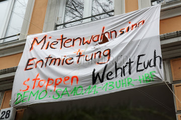 Hamburg  Deutschland  Aufruf zu einer Demonstration gegen Mietwucher und Entmietung