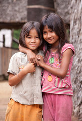 Kampong Cham  Kambodscha  Portraet von Kindern