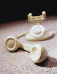 Hamburg  Deutschland  altes beigefarbenes Telefon
