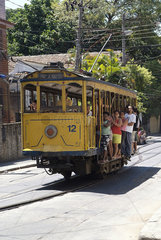 Brasilien  Strassenbahn nach Santa Teresa