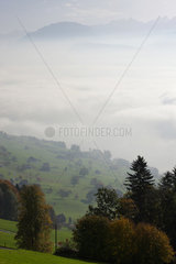 Luzern  Schweiz  Nebel und Wolken in Buergenstock bei Luzern