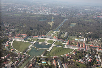 Muenchen  Deutschland  Luftaufnahme von Schloss Nymphenburg