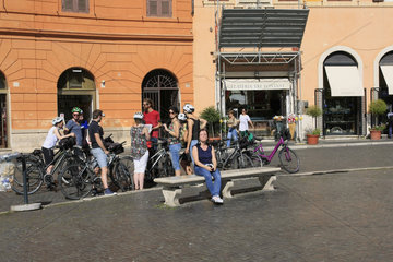 Radfahrer in Rom