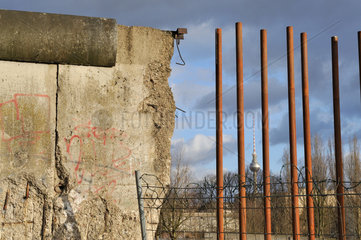 Berlin  Deutschland  Reste der Berliner Mauer in der Bernauer Strasse