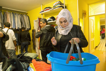 Bremen  Deutschland  syrische Fluechtlinge bei der Inneren Mission
