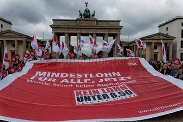 Berlin  Deutschland  DGB-Kundgebung Mindestlohn