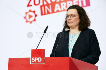 Berlin  Deutschland - SPD-Vorsitzende Andrea Nahles.