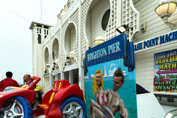 Brighton  Grossbritannien  Fotowand auf dem Brighton Pier