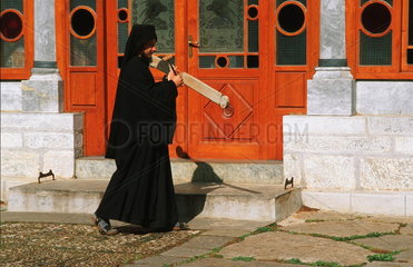 Autonome Moenchsrepublik Athos  Moench des Klosters Timiou Prodromo