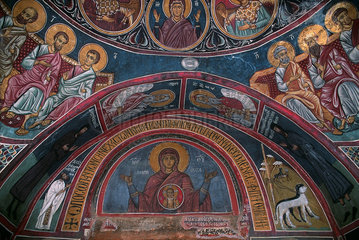 Republik Zypern - byzantinische Wandmalereien in der Asinou Kirche