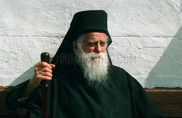 Autonome Moenchsrepublik Athos  Moench des Klosters Megisti Lavra