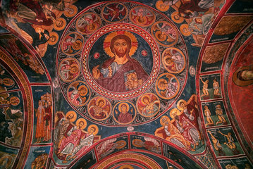 Republik Zypern - byzantinische Wandmalereien in der Asinou Kirche