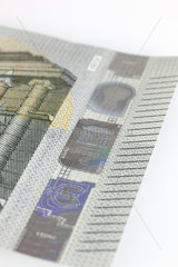 Berlin  Deutschland  Detailaufnahme eines 5 Euro Scheins