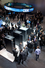 Hannover  Deutschland  IBM Messestand auf der CeBIT